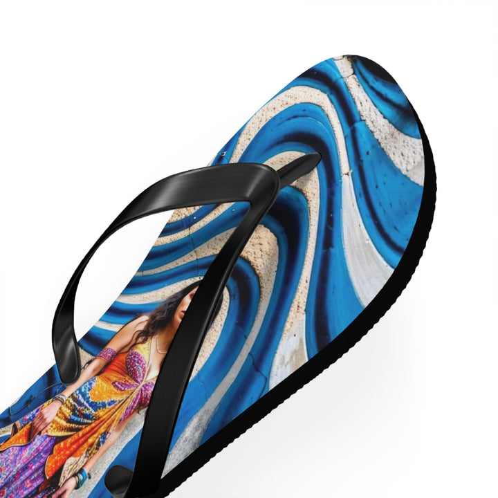 Urban Whimsical Vortex - Flip Flops - Shoes - g(0D·IO) - XL - Black sole -