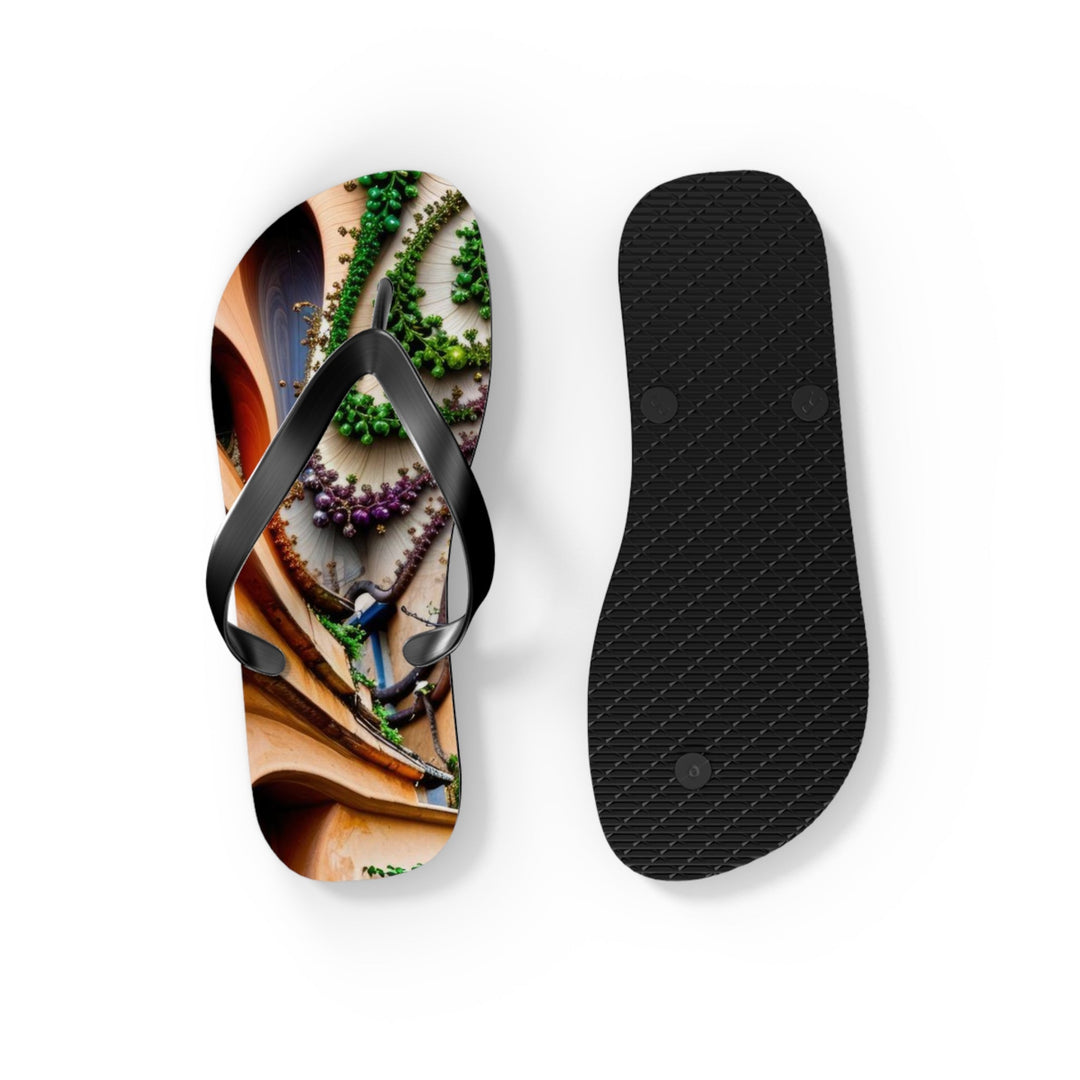 Urban Whimsical Vortex - Flip Flops - Shoes - g(0D·IO) - XL - Black sole -