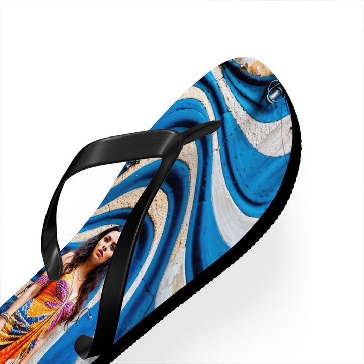 Urban Whimsical Vortex - Flip Flops - Shoes - g(0D·IO) - XL - Black sole -