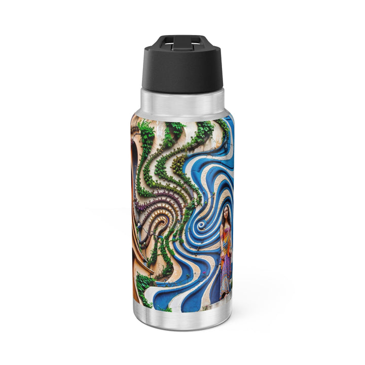 Urban Whimsical Vortex - Gator Tumbler 32oz - Mug - g(0D·IO) - Silver - 32oz -