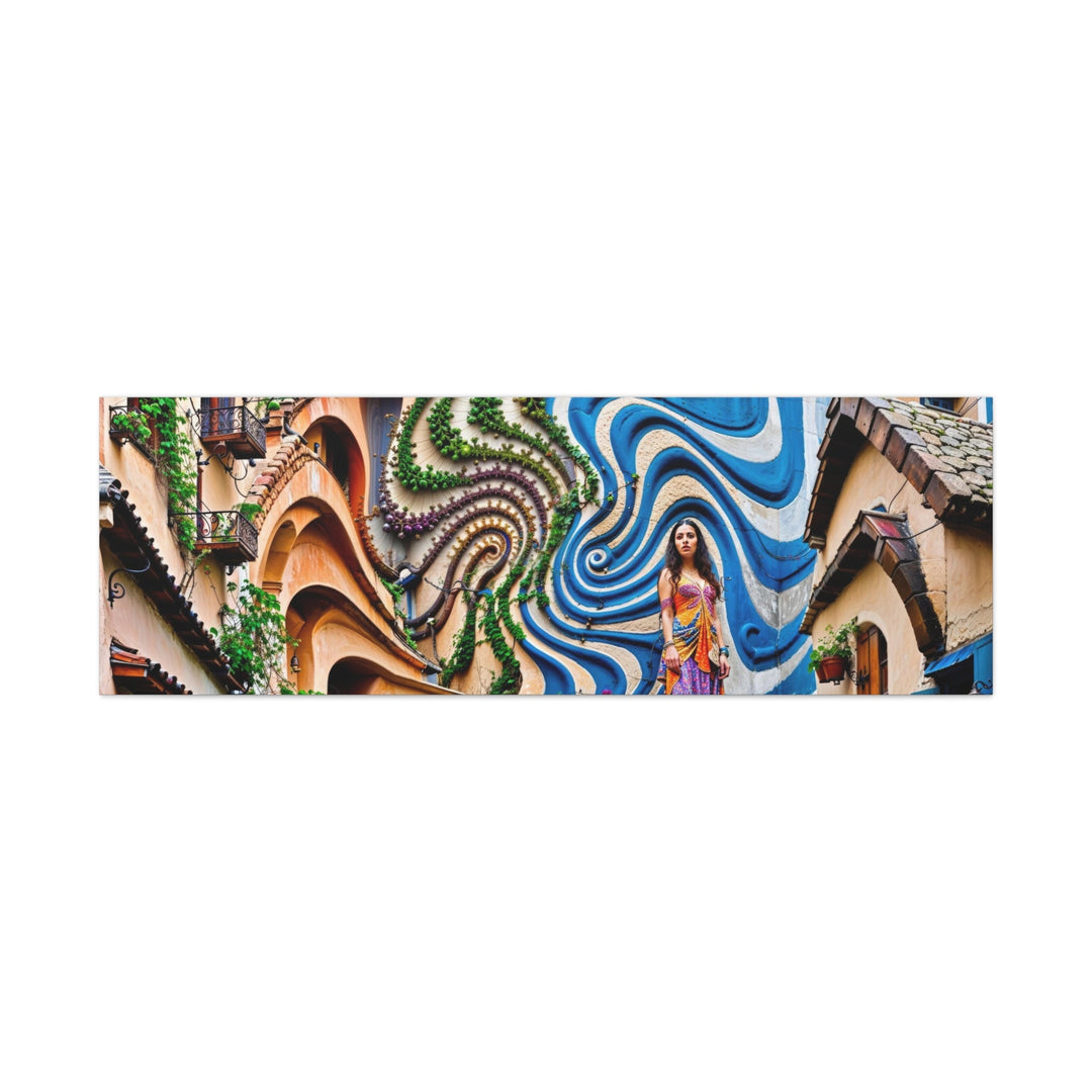 Urban Whimsical Vortex - Matte Canvas Print 1.25" - Canvas - g(0D·IO) - 60" x 20" (Horizontal) - 1.25" -