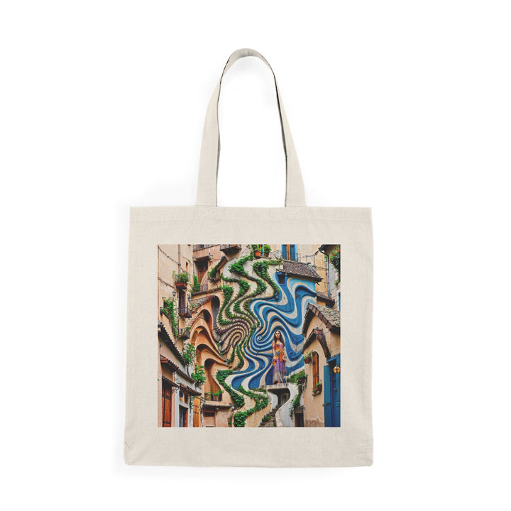 Urban Whimsical Vortex - Natural Tote Bag - Bags - g(0D·IO) - 15" x 16" - Natural -