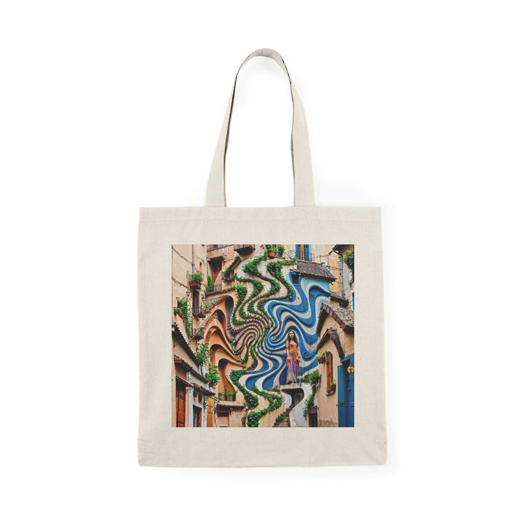 Urban Whimsical Vortex - Natural Tote Bag - Bags - g(0D·IO) - 15" x 16" - Natural -