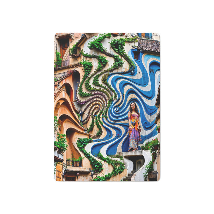 Urban Whimsical Vortex - Poker Cards - Paper products - g(0D·IO) - 2.47" x 3.47" - White - Semi Glossy