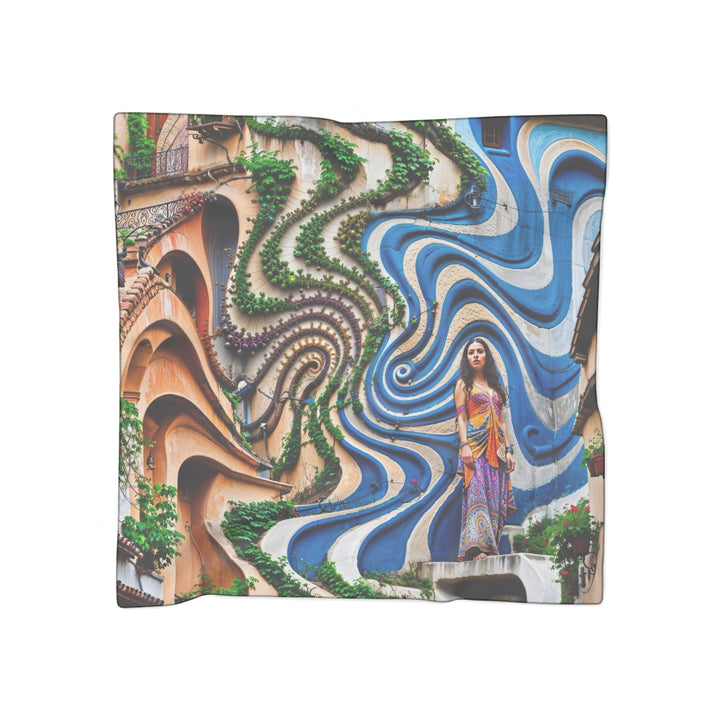 Urban Whimsical Vortex - Poly Scarf - Accessories - g(0D·IO) - Poly chiffon - 25" × 25" -