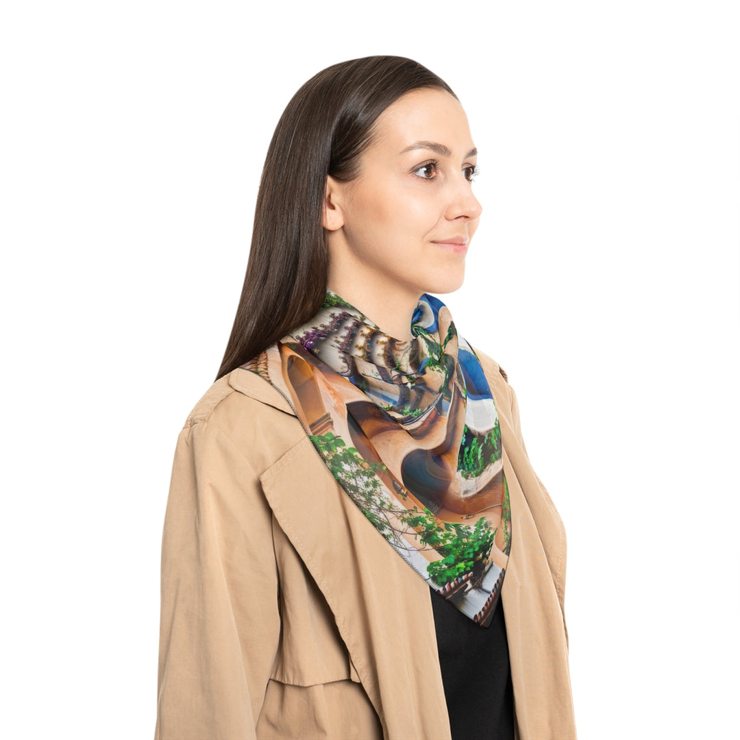 Urban Whimsical Vortex - Poly Scarf - Accessories - g(0D·IO) - Poly chiffon - 50" × 50" -