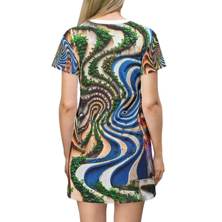 Urban Whimsical Vortex - T-Shirt Dress - All Over Prints - g(0D·IO) - XS - -