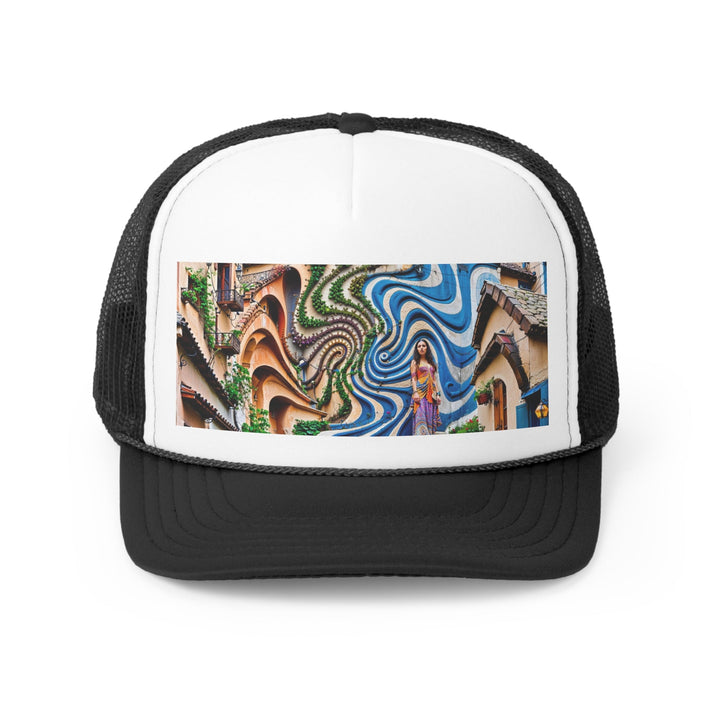 Urban Whimsical Vortex - Trucker Hat - Hats - g(0D·IO) - Black - One size -