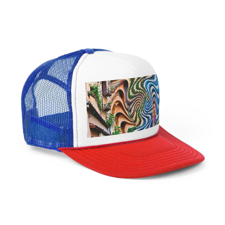 Urban Whimsical Vortex - Trucker Hat - Hats - g(0D·IO) - Pink - One size -