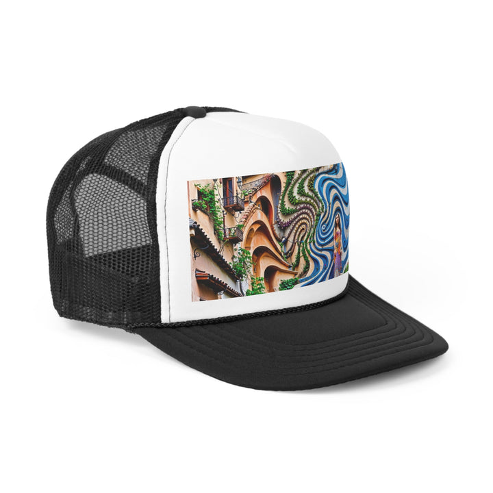 Urban Whimsical Vortex - Trucker Hat - Hats - g(0D·IO) - Pink - One size -