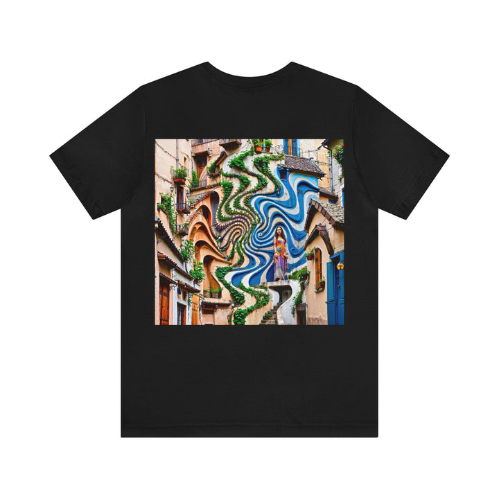 Urban Whimsical Vortex - Unisex Jersey Short Sleeve Tee - T-Shirt - g(0D·IO) - Black - S -