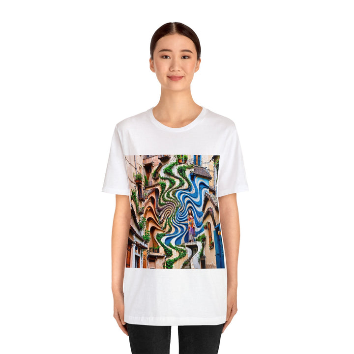 Urban Whimsical Vortex - Unisex Jersey Short Sleeve Tee - T-Shirt - g(0D·IO) - Black - S -