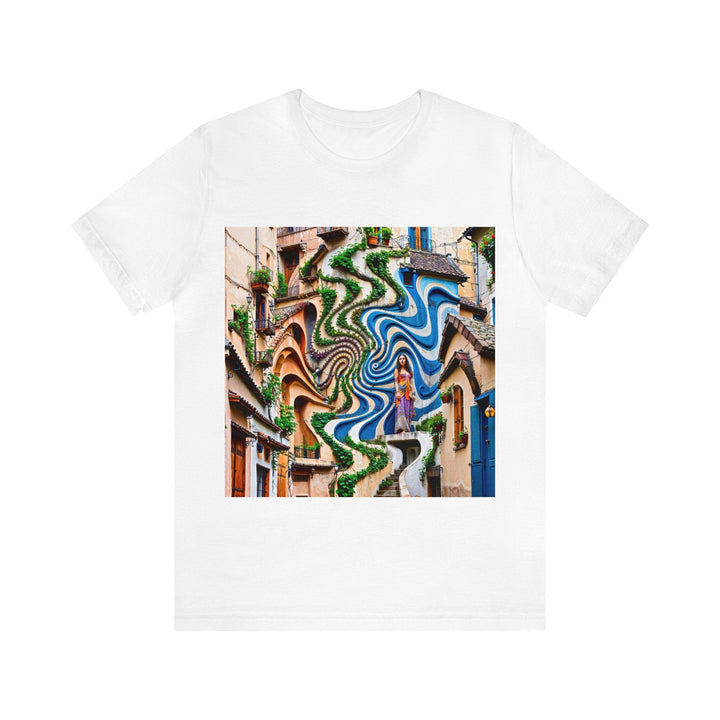 Urban Whimsical Vortex - Unisex Jersey Short Sleeve Tee - T-Shirt - g(0D·IO) - White - S -