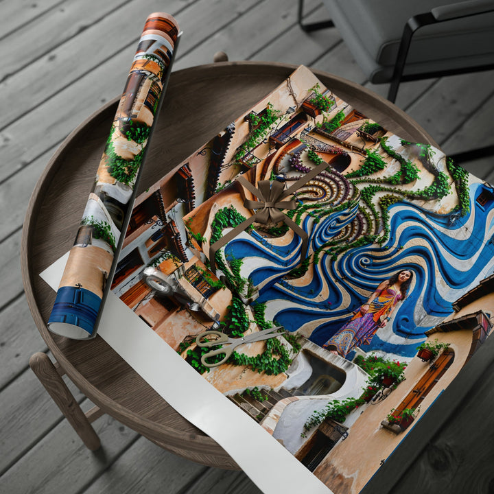 Urban Whimsical Vortex - Wrapping Paper - Home Decor - g(0D·IO) - 30" x 180" - Matte -