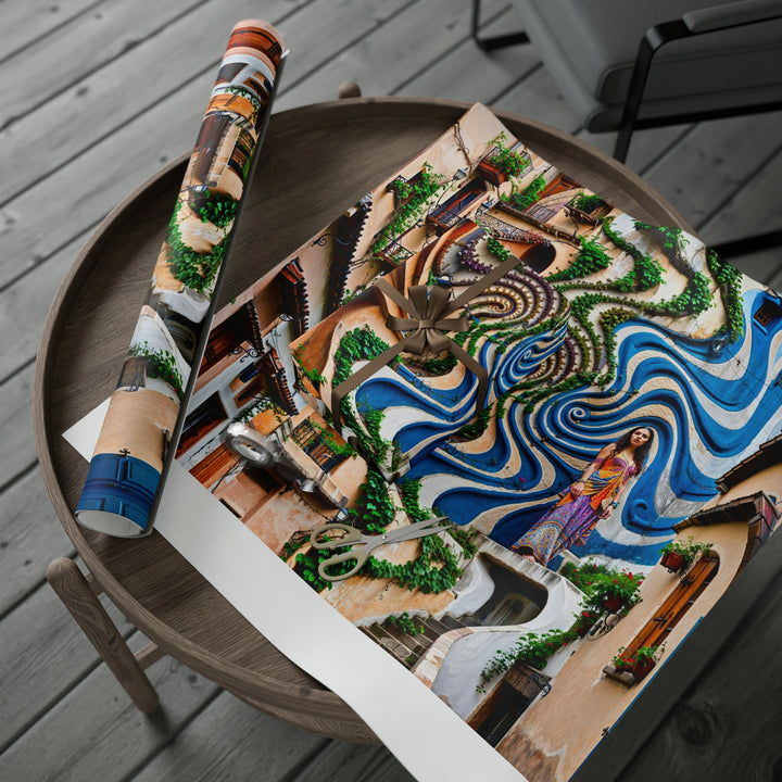 Urban Whimsical Vortex - Wrapping Paper - Home Decor - g(0D·IO) - 30" x 180" - Matte -
