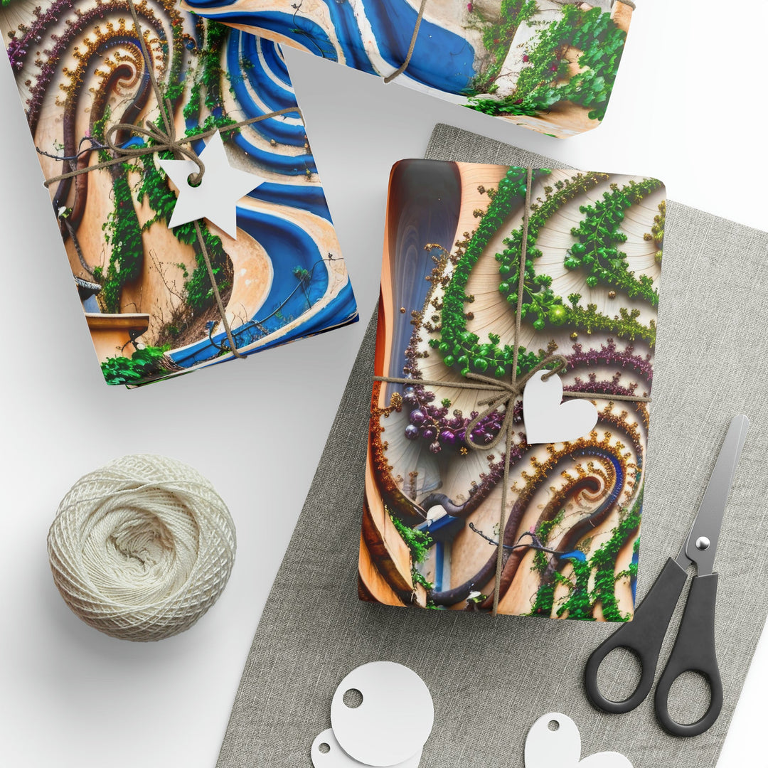 Urban Whimsical Vortex - Wrapping Paper - Home Decor - g(0D·IO) - 30" x 180" - Matte -