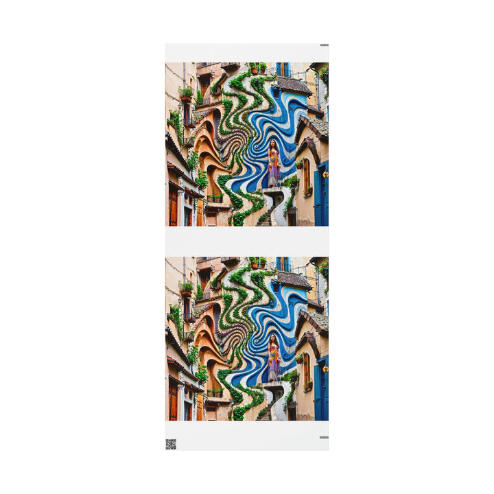 Urban Whimsical Vortex - Wrapping Paper - Home Decor - g(0D·IO) - 30'' x 72'' - Matte -