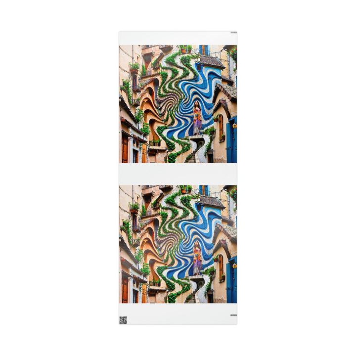 Urban Whimsical Vortex - Wrapping Paper - Home Decor - g(0D·IO) - 30'' x 72'' - Glossy -