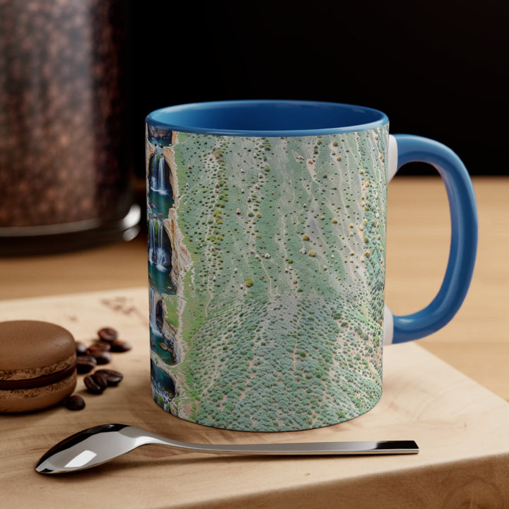 Verdant Cascade Serenity - Accent Coffee Mug - Mug - g(0D·IO) - Pink - 11oz -