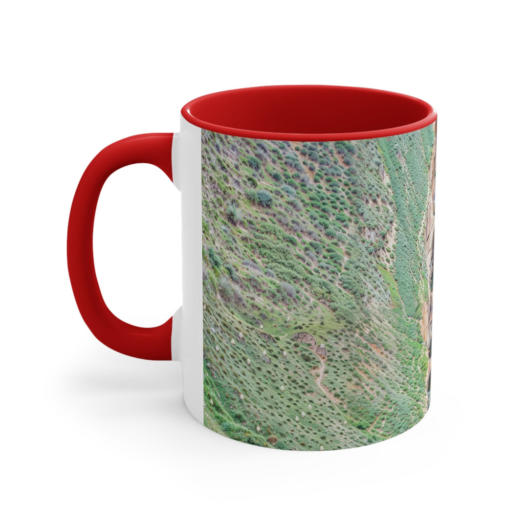 Verdant Cascade Serenity - Accent Coffee Mug - Mug - g(0D·IO) - Pink - 11oz -