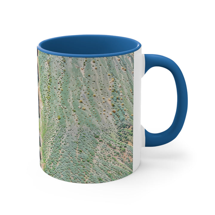 Verdant Cascade Serenity - Accent Coffee Mug - Mug - g(0D·IO) - Pink - 11oz -