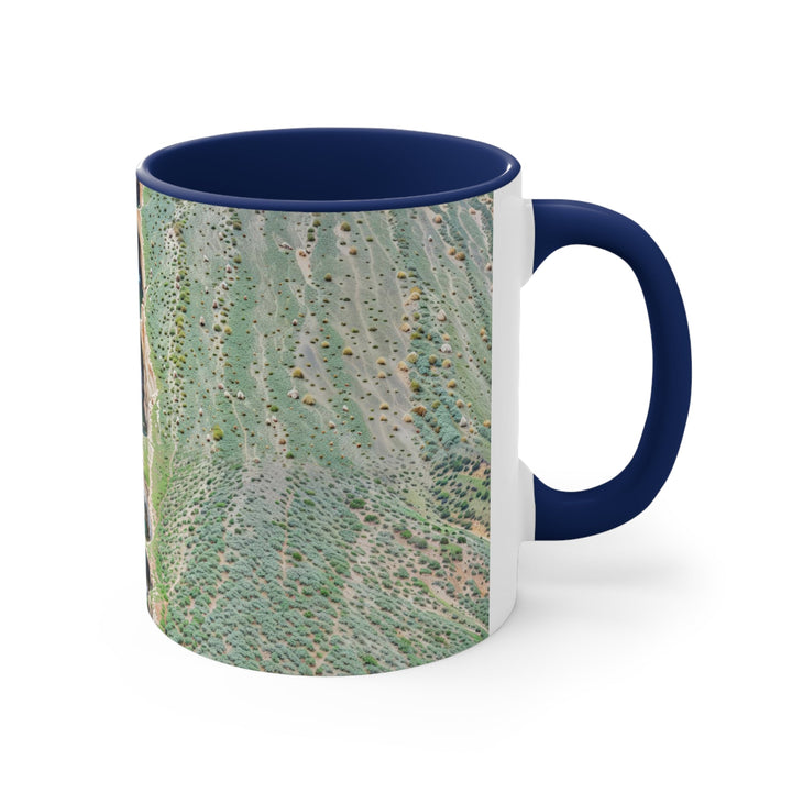 Verdant Cascade Serenity - Accent Coffee Mug - Mug - g(0D·IO) - Pink - 11oz -