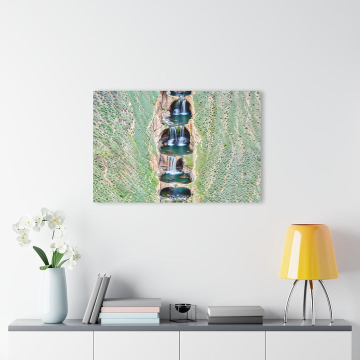 Verdant Cascade Serenity - Acrylic Prints (French Cleat Hanging) - Home Decor - g(0D·IO) - 24" x 36" (Vertical) - 0.25'' -