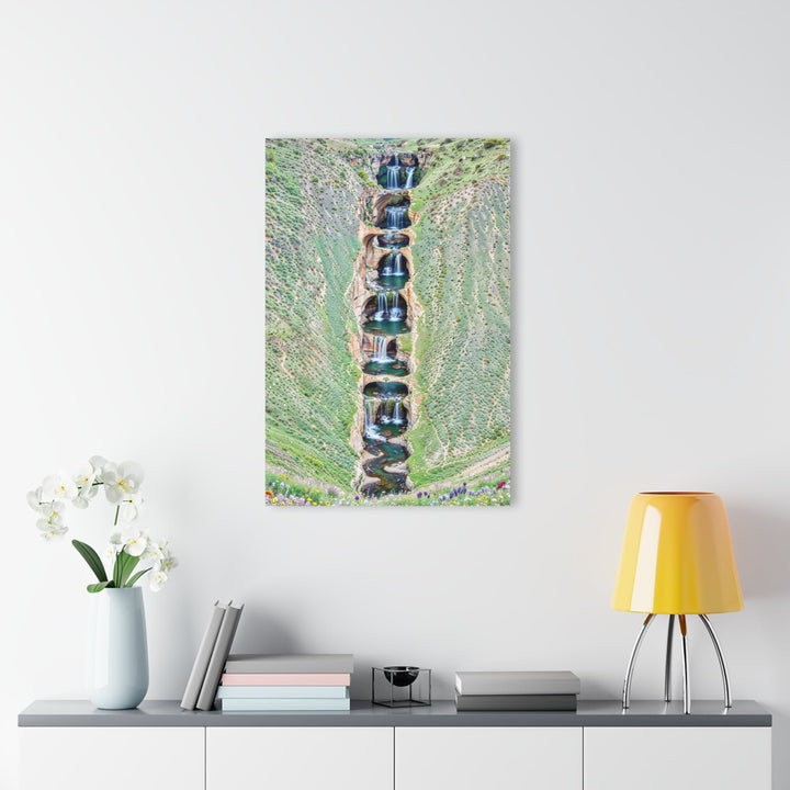 Verdant Cascade Serenity - Acrylic Prints (French Cleat Hanging) - Home Decor - g(0D·IO) - 24" x 36" (Vertical) - 0.25'' -