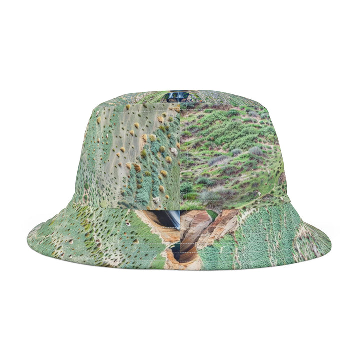 Verdant Cascade Serenity - Bucket Hat - Hats - g(0D·IO) - Large - White stitching -