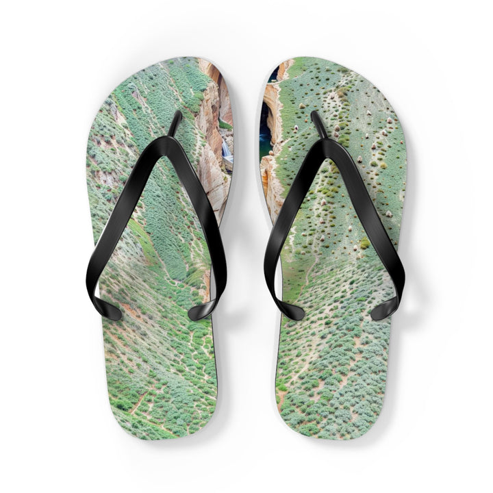 Verdant Cascade Serenity - Flip Flops - Shoes - g(0D·IO) - L - Black sole -