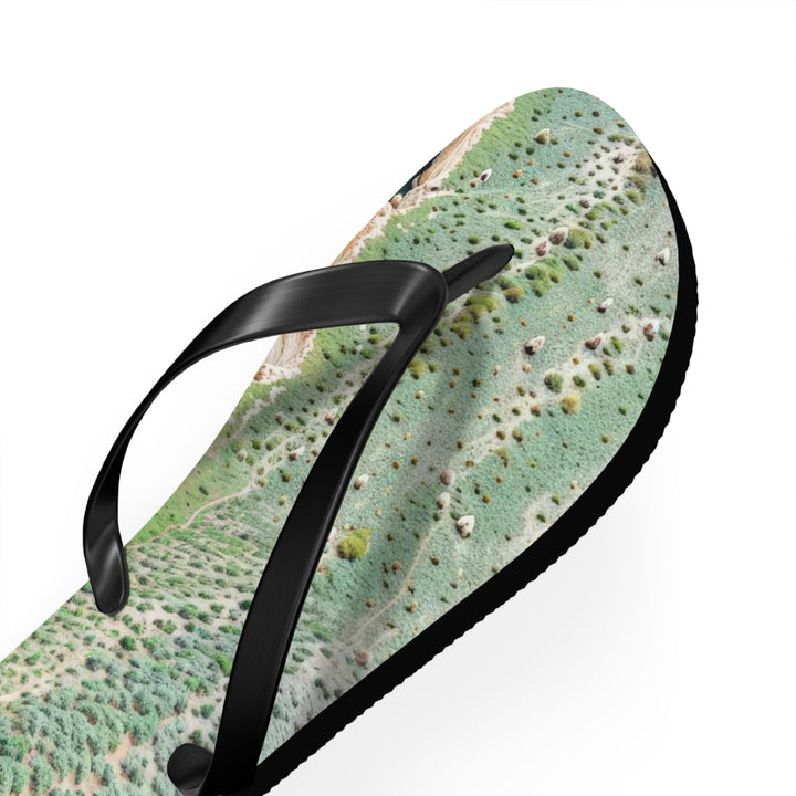 Verdant Cascade Serenity - Flip Flops - Shoes - g(0D·IO) - XL - Black sole -