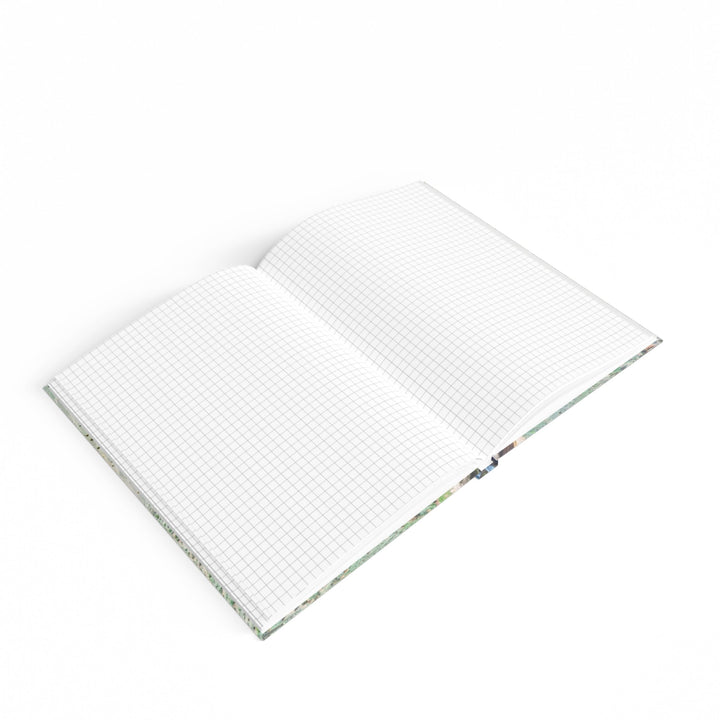 Verdant Cascade Serenity - Hard Backed Journal - Paper products - g(0D·IO) - Graph - A5 - White