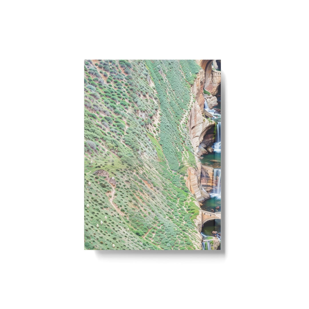 Verdant Cascade Serenity - Hard Backed Journal - Paper products - g(0D·IO) - Graph - A5 - White