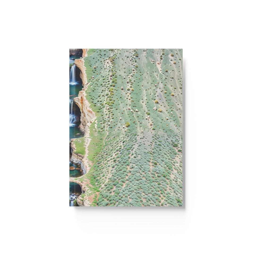 Verdant Cascade Serenity - Hard Backed Journal - Paper products - g(0D·IO) - Graph - A5 - White