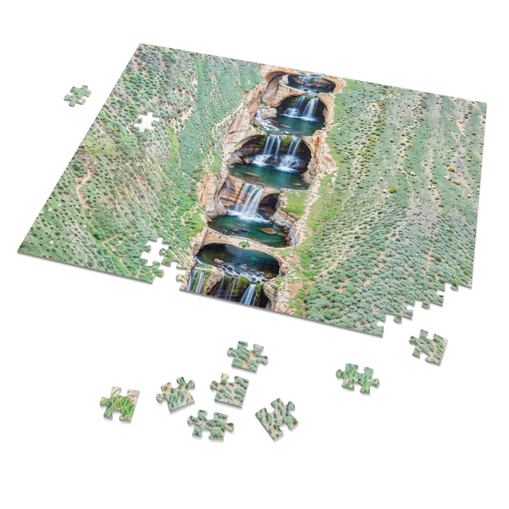 Verdant Cascade Serenity - Jigsaw Puzzle (100, 252, 500, 1000 pieces) - Puzzle - g(0D·IO) - 29.25" × 19.75" (1000 pcs) - -