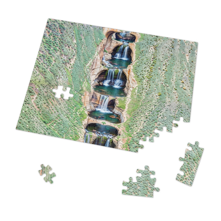 Verdant Cascade Serenity - Jigsaw Puzzle (100, 252, 500, 1000 pieces) - Puzzle - g(0D·IO) - 29.25" × 19.75" (1000 pcs) - -