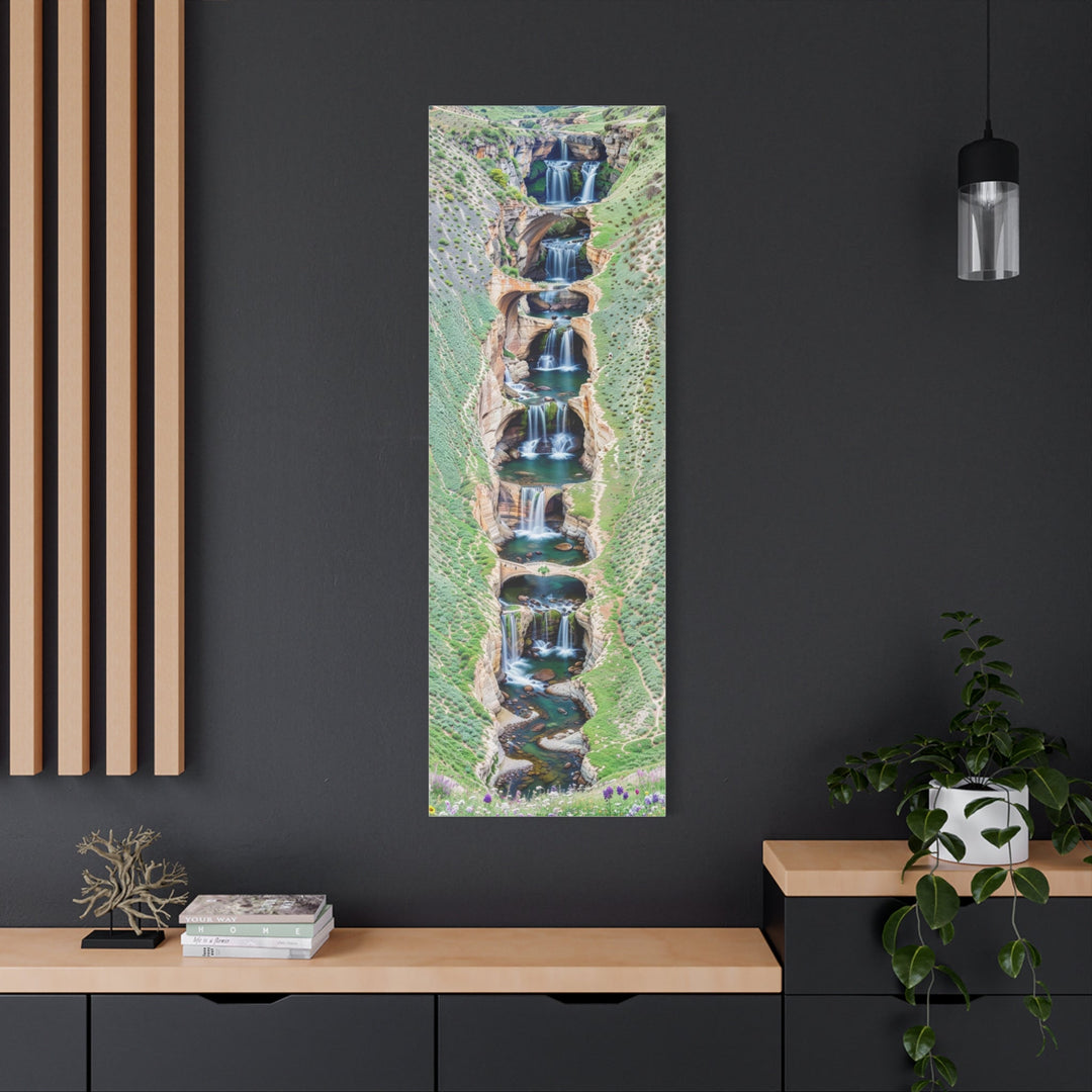 Verdant Cascade Serenity - Matte Canvas Print 1.25" - Canvas - g(0D·IO) - 36" x 36" - 1.25" -