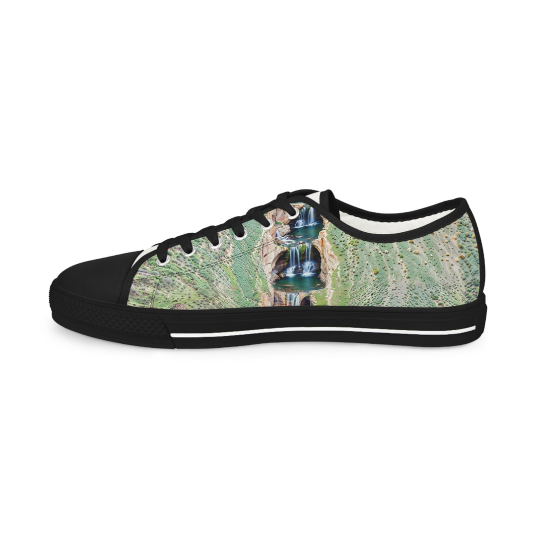 Verdant Cascade Serenity - Men's Lowtop Sneakers - Shoes - g(0D·IO) - US 5 - Black sole -