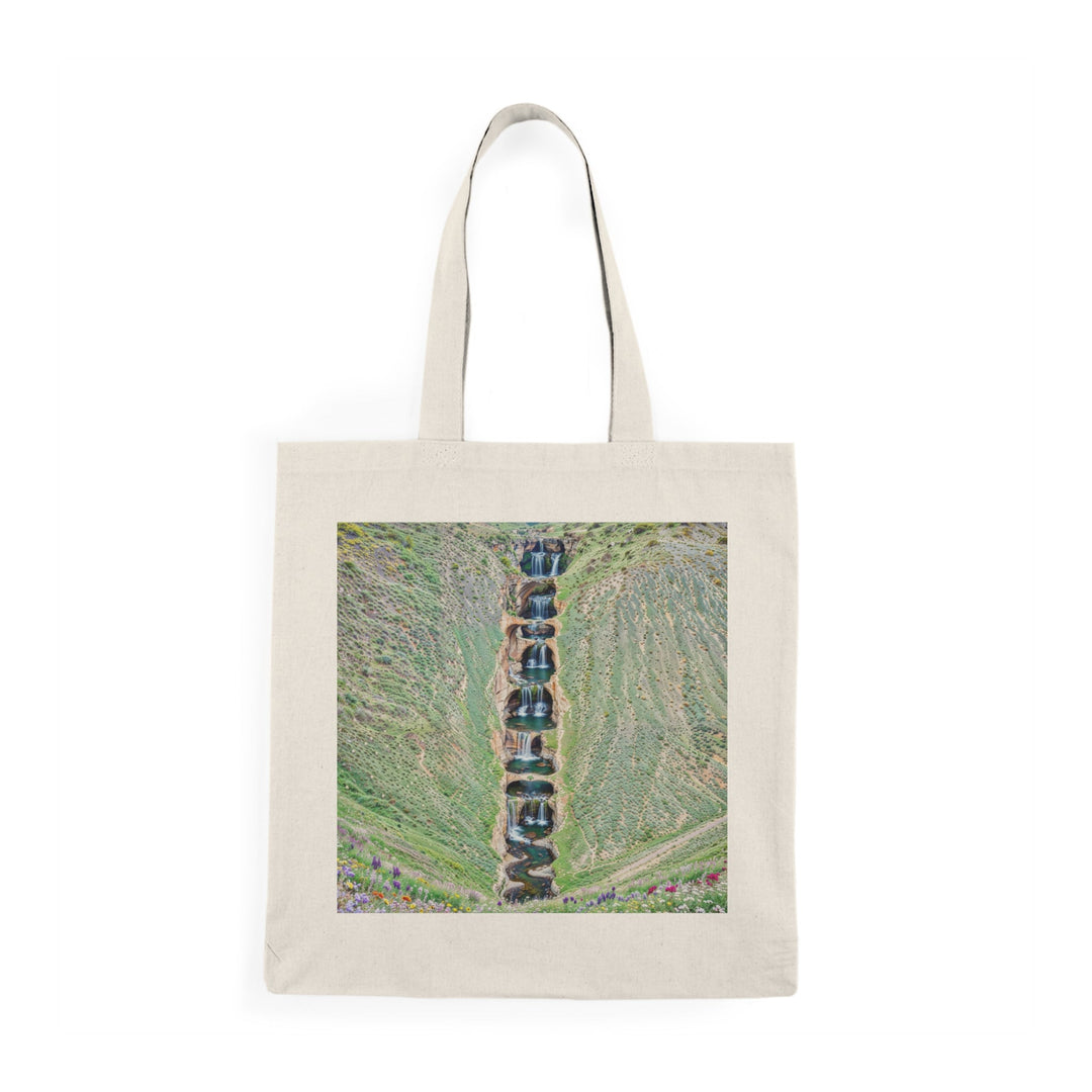 Verdant Cascade Serenity - Natural Tote Bag - Bags - g(0D·IO) - 15" x 16" - Natural -