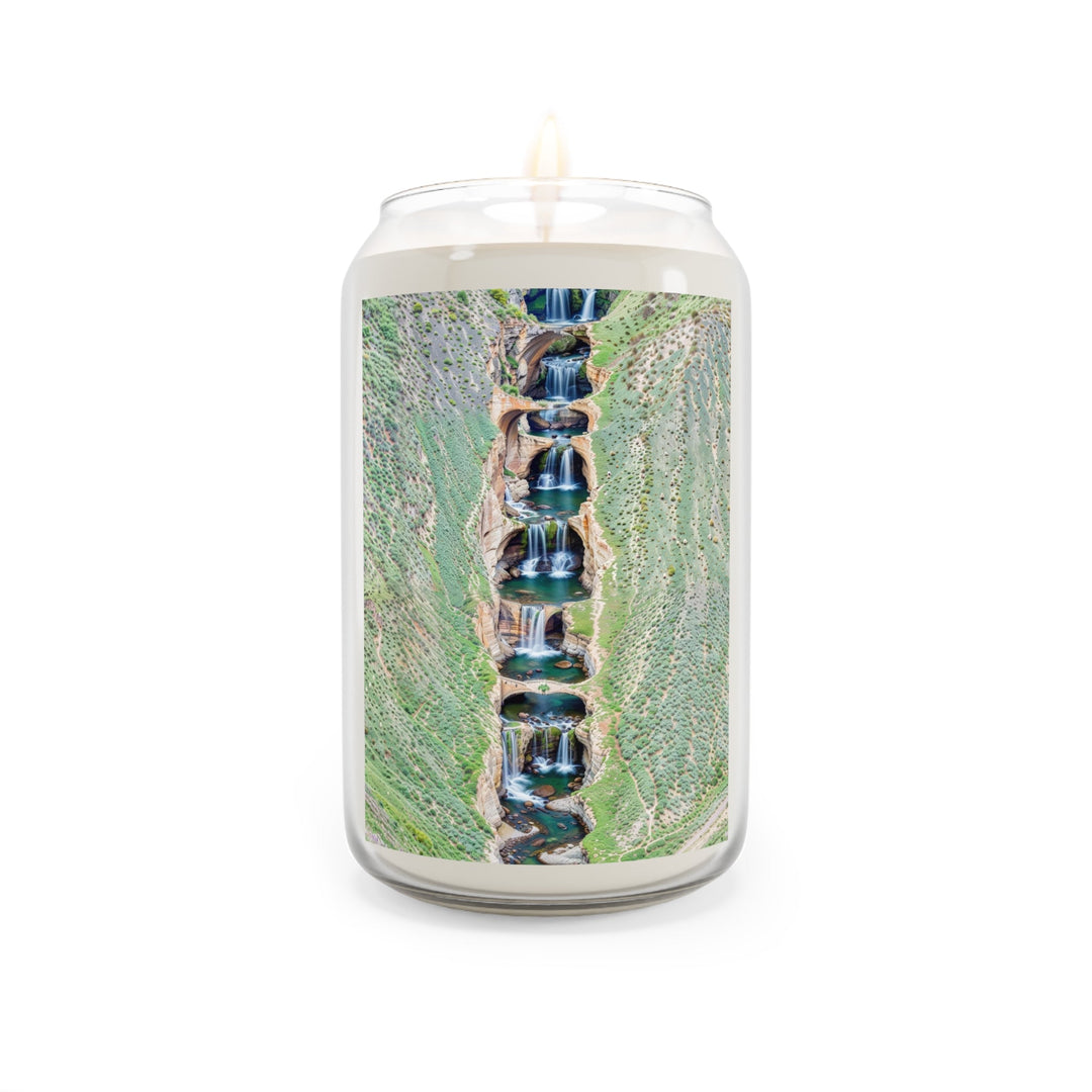 Verdant Cascade Serenity - Scented Candle - Home Decor - g(0D·IO) - Sea Breeze - 13.75oz -