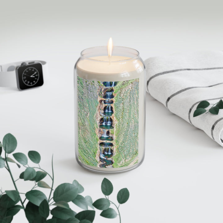 Verdant Cascade Serenity - Scented Candle - Home Decor - g(0D·IO) - Vanilla Bean - 13.75oz -