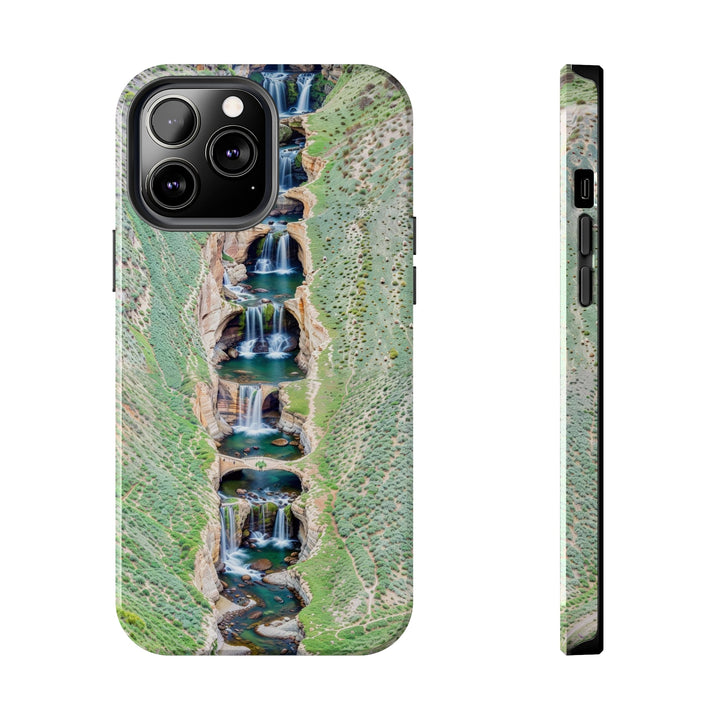 Verdant Cascade Serenity - Tough Phone Case - Phone Case - g(0D·IO) - iPhone 13 Pro Max - -