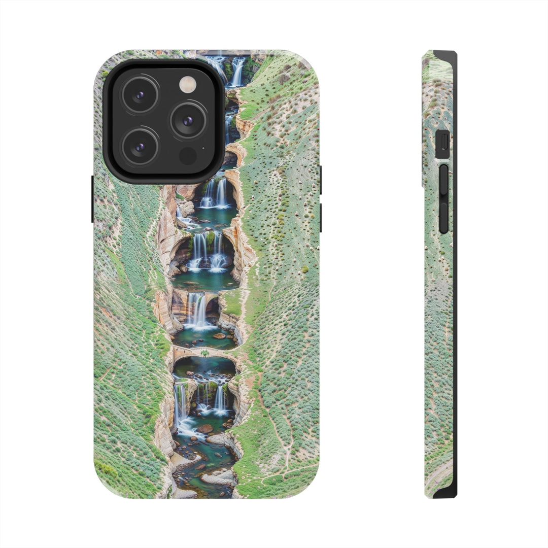 Verdant Cascade Serenity - Tough Phone Case - Phone Case - g(0D·IO) - iPhone 14 Pro Max - -