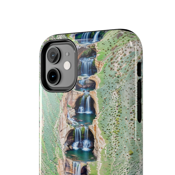 Verdant Cascade Serenity - Tough Phone Case - Phone Case - g(0D·IO) - iPhone 13 Mini - -