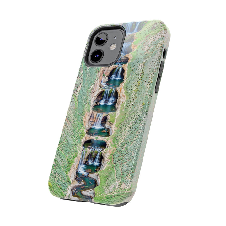 Verdant Cascade Serenity - Tough Phone Case - Phone Case - g(0D·IO) - iPhone 13 Mini - -