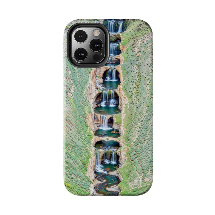 Verdant Cascade Serenity - Tough Phone Case - Phone Case - g(0D·IO) - iPhone 13 Mini - -