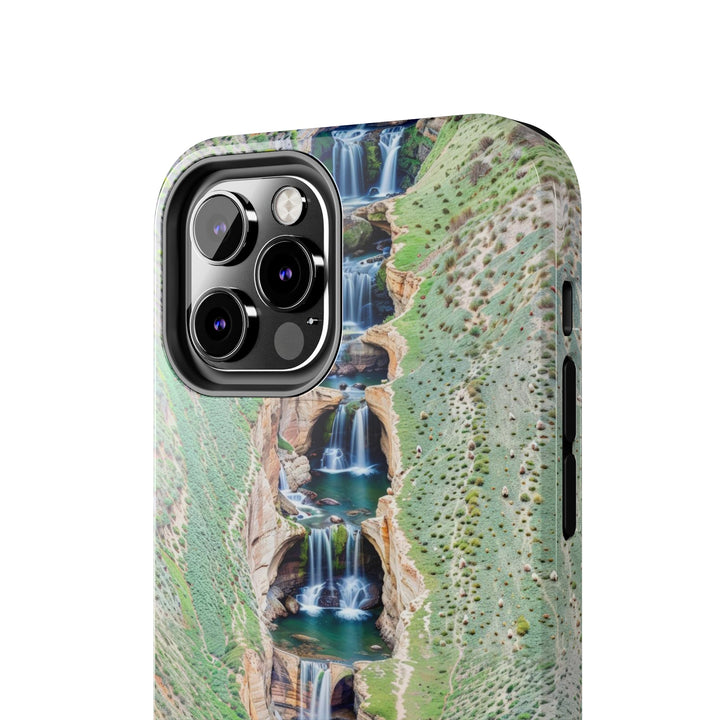 Verdant Cascade Serenity - Tough Phone Case - Phone Case - g(0D·IO) - iPhone 13 Mini - -