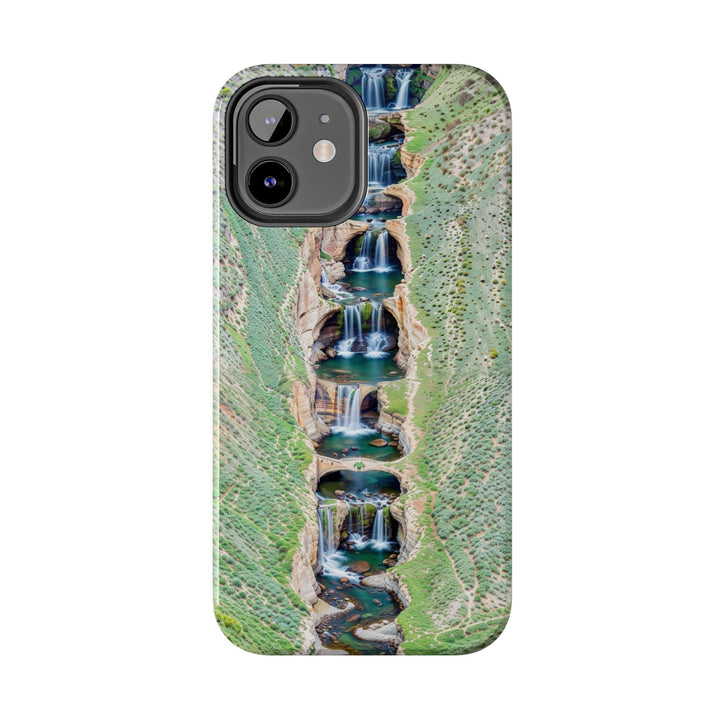 Verdant Cascade Serenity - Tough Phone Case - Phone Case - g(0D·IO) - iPhone 13 Mini - -