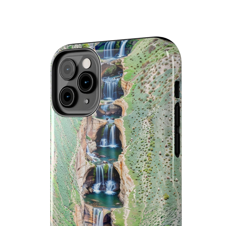 Verdant Cascade Serenity - Tough Phone Case - Phone Case - g(0D·IO) - iPhone 13 Mini - -