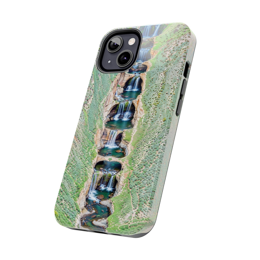 Verdant Cascade Serenity - Tough Phone Case - Phone Case - g(0D·IO) - iPhone 13 Mini - -